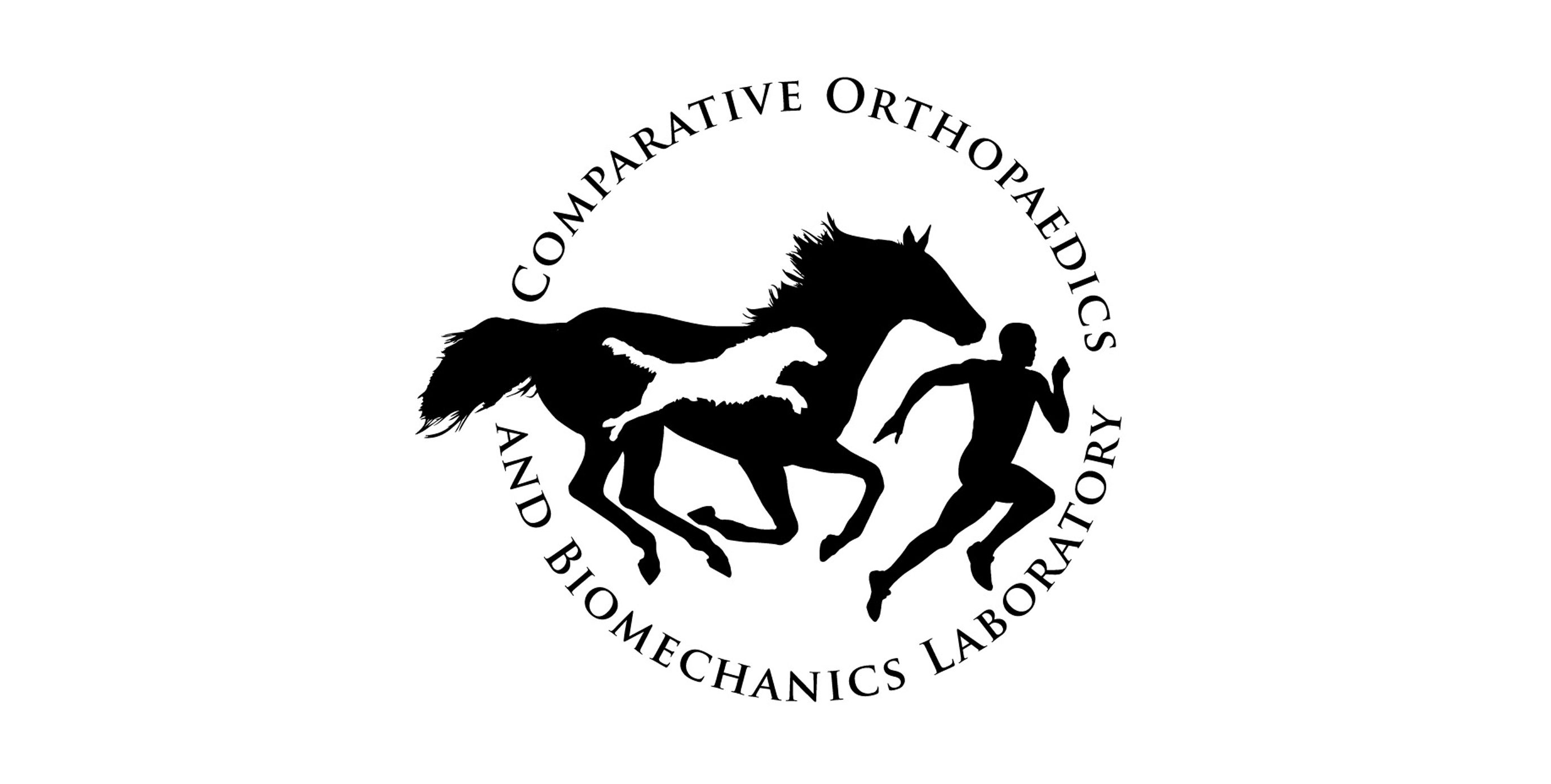COB Lab Logo featuring a horse, canine, and human in a running motion pose.